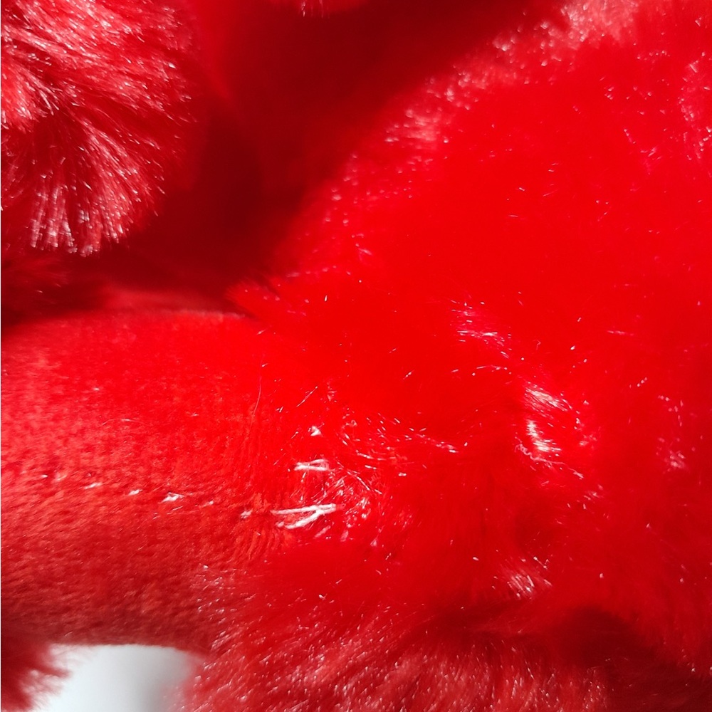 Red Plush Poodle with Love Embroidery and Bowknot - Picture 10 of 10